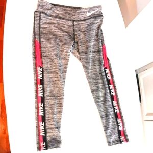 Nike Leggings Pants Activewear Stretch Gray Pink Black Girls Size XS NWOT